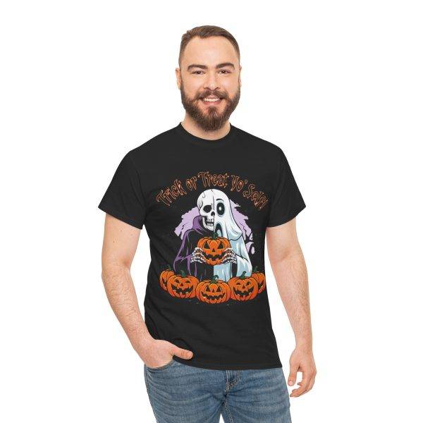 Trick Or Treat Your Self Black Color T-Shirt For Unisex Heavy Cotton Tee