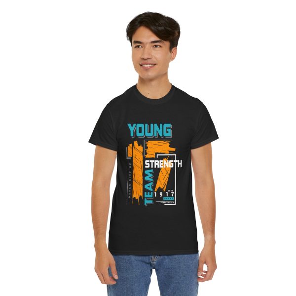 Young Strength Team 1917 Black Color T-Shirt For Unisex Heavy Cotton Tee