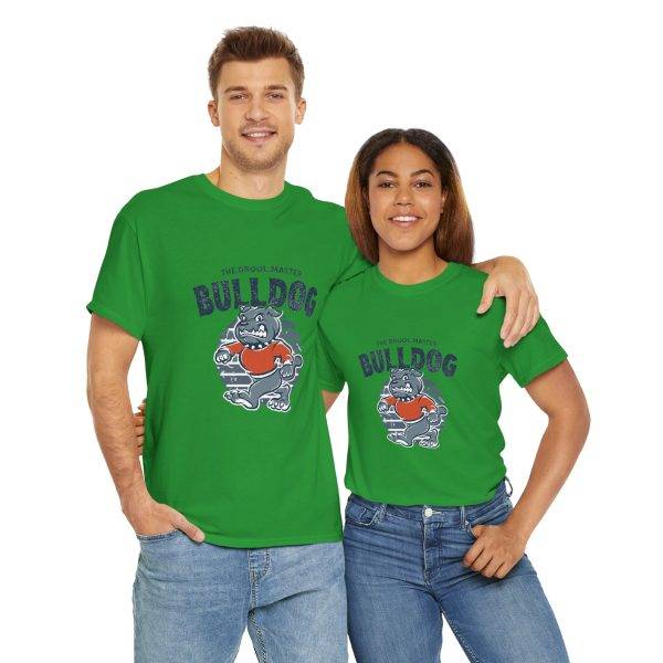 Bulldog Green Color T-Shirt For Unisex Heavy Cotton Tee
