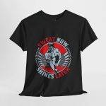 Motivational Fitness GYM Tee - "Sweat Now, Shines Later" Unisex Heavy Cotton T-Shirt