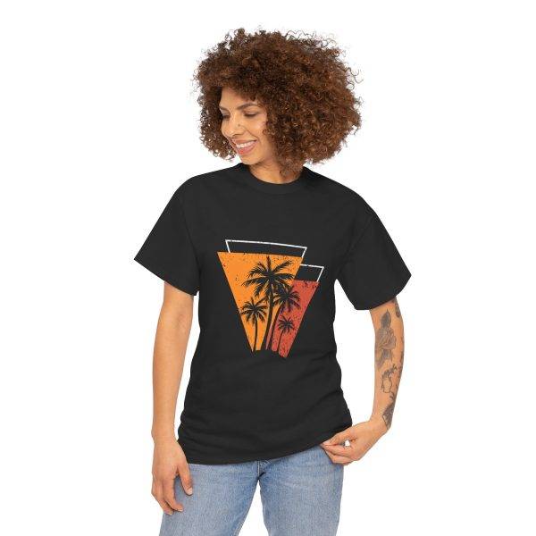 Summer Palm Black Color T-Shirt For Unisex Heavy Cotton Tee Summer Palm Black Color T-Shirt For Unisex Heavy Cotton Tee