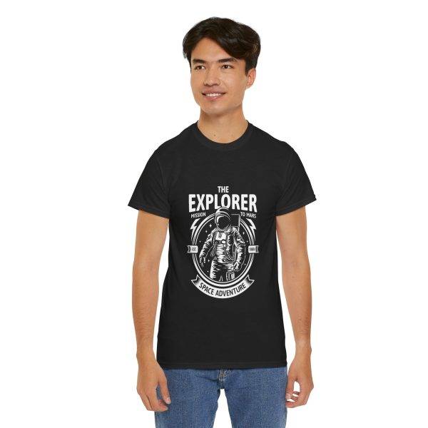 Astronaut THE EXPLORER MISSION TO MARS Black Color T-Shirt For Unisex Heavy Cotton Tee