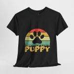 Puppy Unisex Heavy Cotton Dog Tee - Happiness is a Warm Puppy Graphic Tee