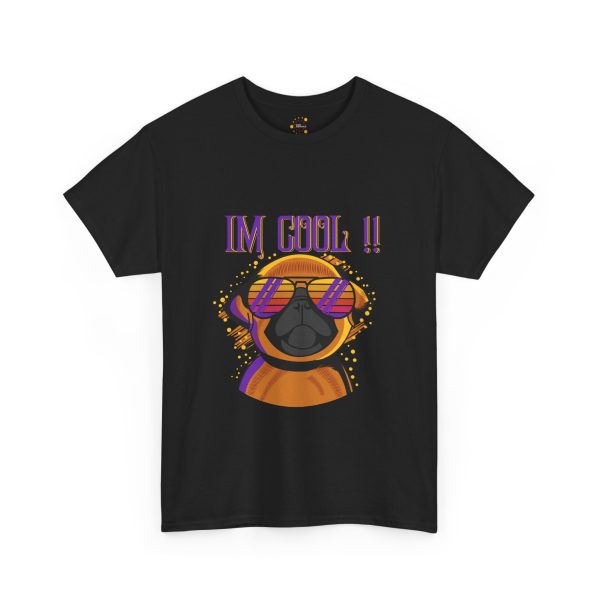 Cool Dog Unisex Heavy Cotton Tee - Retro Vibe with Sunglasses Design