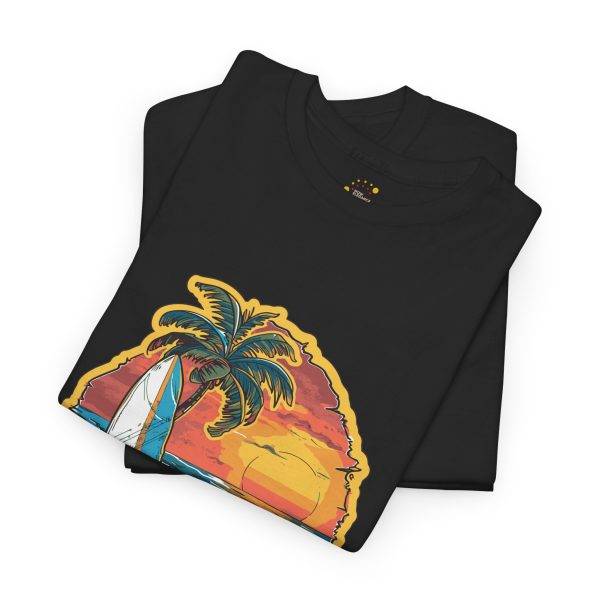 Tropical Sunset Surf Tee - Unisex Heavy Cotton Shirt
