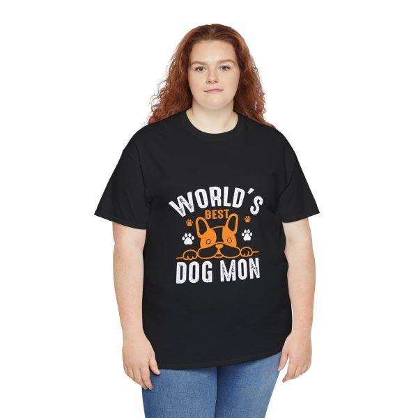 World's Best Dog Mom Unisex Heavy Cotton Tee - Perfect Gift for Dog Lovers