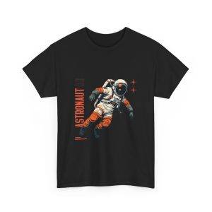 Astronaut Black Color T-Shirt For Unisex Heavy Cotton Tee