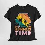 Summer Time Unisex Heavy Cotton Tee - Tropical Vibes T-Shirt Summer Time Unisex Heavy Cotton Tee - Tropical Vibes T-Shirt