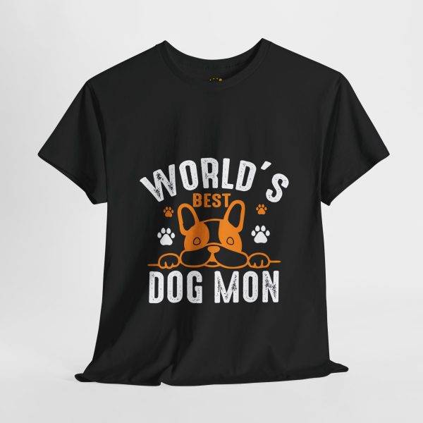 World's Best Dog Mom Unisex Heavy Cotton Tee - Perfect Gift for Dog Lovers