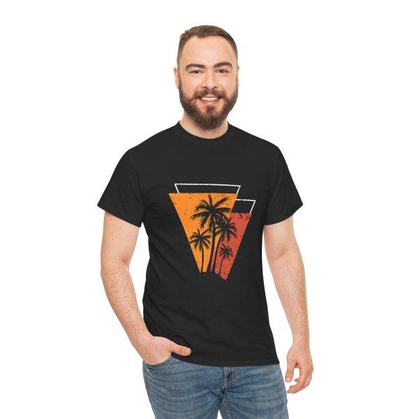 Summer Palm Black Color T-Shirt For Unisex Heavy Cotton Tee Summer Palm Black Color T-Shirt For Unisex Heavy Cotton Tee