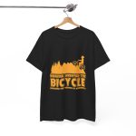 Bicycle Black Color T-Shirt For Unisex Heavy Cotton Tee