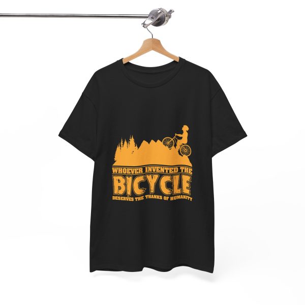Bicycle Black Color T-Shirt For Unisex Heavy Cotton Tee