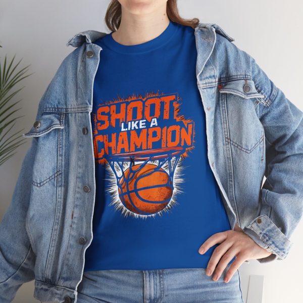 Shoot Like a Champion Basketball Tee - Unisex Heavy Cotton T-Shirt for Sports Lovers Shoot Like a Champion Basketball Tee - Unisex Heavy Cotton T-Shirt for Sports Lovers