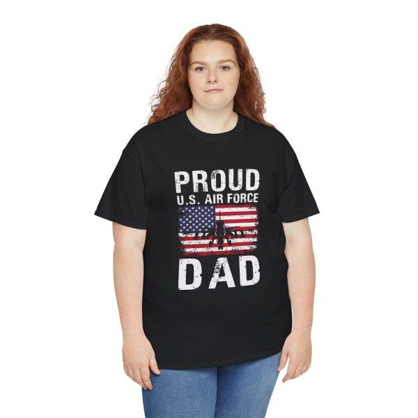 Proud U.S. Air Force Dad Unisex Heavy Cotton Tee - Patriotic Father's Day Gift