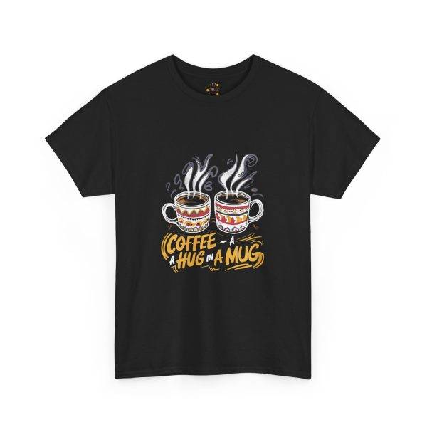 Coffee Lovers Unisex Heavy Cotton Tee - 'Coffee: A Hug in a Mug' Design
