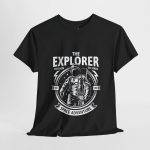 Astronaut THE EXPLORER MISSION TO MARS Black Color T-Shirt For Unisex Heavy Cotton Tee