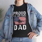Proud U.S. Air Force Dad Unisex Heavy Cotton Tee - Patriotic Father's Day Gift