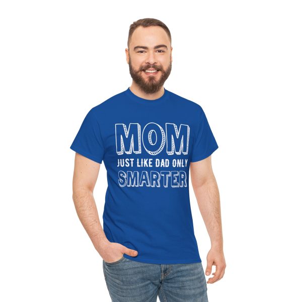 Mother Mom Just Like Dad Only Smarter Royal Color Tshirt For Unisex Heavy Cotton Tee