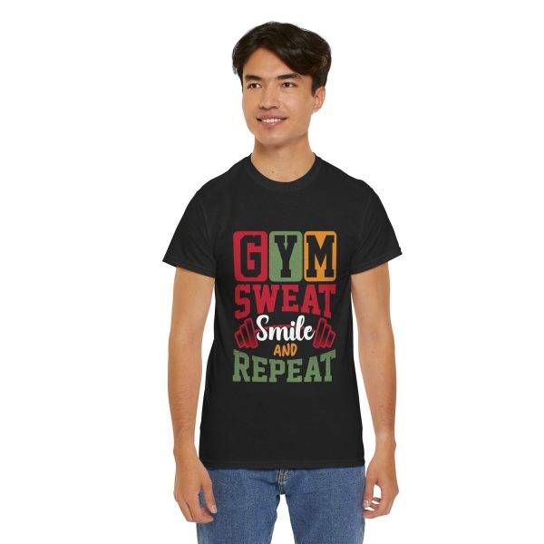 Gym Sweat Smile Repeat Unisex Heavy Cotton Tee