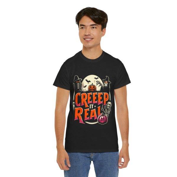 Halloween Creeep It Real Black Color T-Shirt For Unisex Heavy Cotton Tee