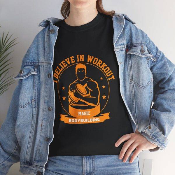I Believe in Workout GYM Unisex Heavy Cotton Tee - Motivational Fitness T-Shirt