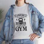 Motivational Gym Tee - "A Bad Day Can Be Made Better by Going to the Gym" Unisex Heavy Cotton T-Shirt