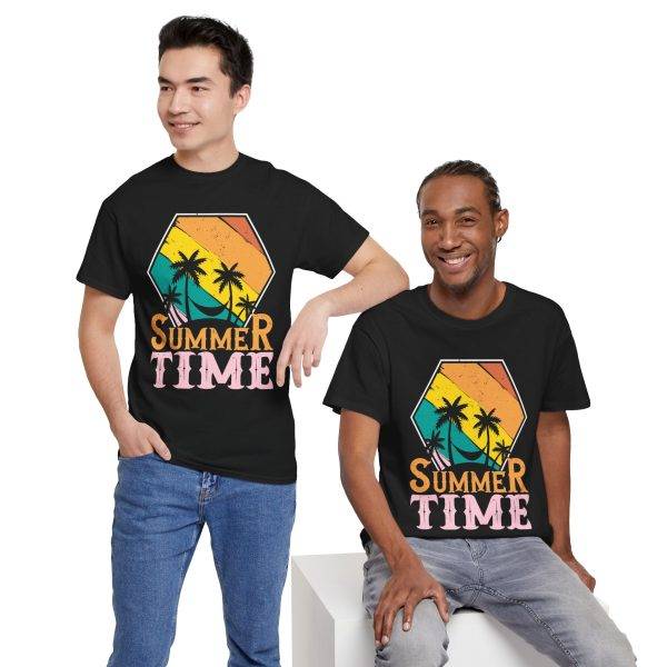 Summer Time Unisex Heavy Cotton Tee - Tropical Vibes T-Shirt Summer Time Unisex Heavy Cotton Tee - Tropical Vibes T-Shirt