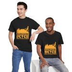 Bicycle Black Color T-Shirt For Unisex Heavy Cotton Tee