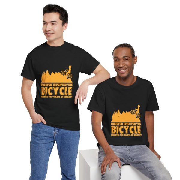 Bicycle Black Color T-Shirt For Unisex Heavy Cotton Tee
