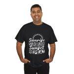Sunrise Sunburn Sunset Repeat Black Color T-Shirt For Unisex Heavy Cotton Tee