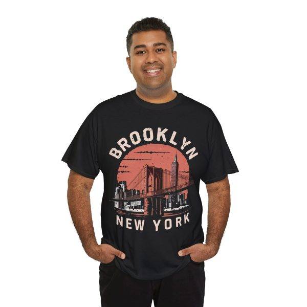 Brooklyn New York Black Color T-Shirt For Unisex Heavy Cotton Tee