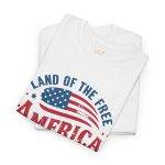 Unisex Heavy Cotton Tee - 'Land of the Free, America Because of the Brave'