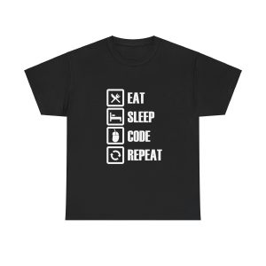 Eat Sleep Code Repeat Tee for Men