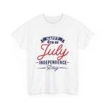 Happy 4th July White T-Shirt Color Unisex Heavy Cotton Tee