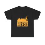 Bicycle Black Color T-Shirt For Unisex Heavy Cotton Tee