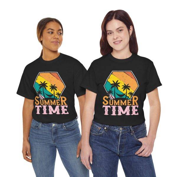 Summer Time Unisex Heavy Cotton Tee - Tropical Vibes T-Shirt Summer Time Unisex Heavy Cotton Tee - Tropical Vibes T-Shirt