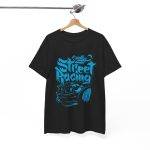Street Racing Black Color T-Shirt For Men Heavy Cotton Tee