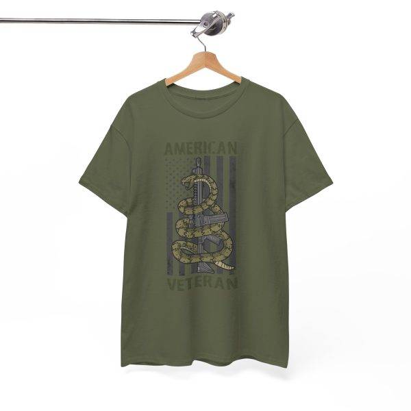 American Veteran Military Green Color T-Shirt For Unisex Heavy Cotton Tee