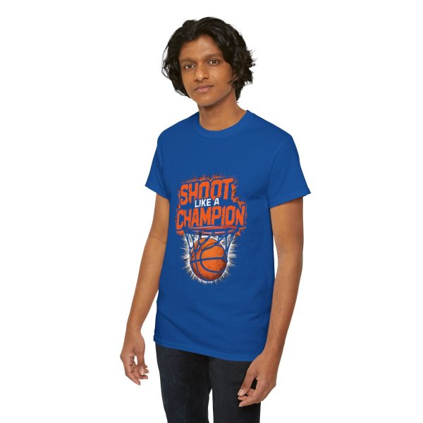 Shoot Like a Champion Basketball Tee - Unisex Heavy Cotton T-Shirt for Sports Lovers Shoot Like a Champion Basketball Tee - Unisex Heavy Cotton T-Shirt for Sports Lovers