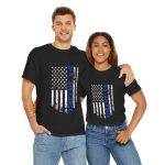 U.S. Air Force Flag Heavy Cotton Tee - Unisex Military Shirt for Veterans and Supporters