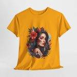 Beauty Women Gold Color T-Shirt For Unisex Heavy Cotton Tee