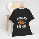 World's Best Dog Mom Unisex Heavy Cotton Tee - Perfect Gift for Dog Lovers