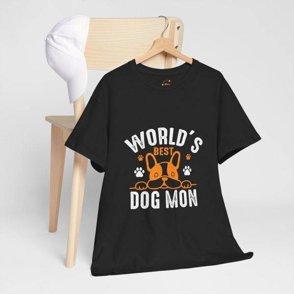 World's Best Dog Mom Unisex Heavy Cotton Tee - Perfect Gift for Dog Lovers