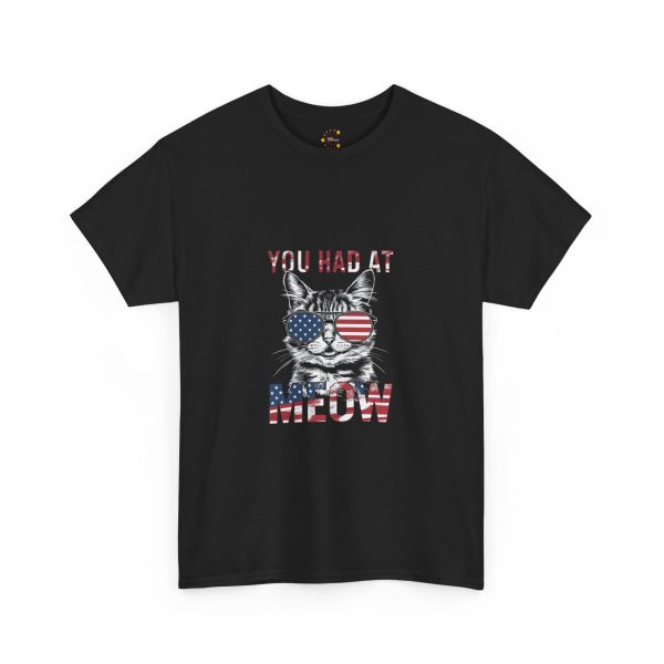 Patriotic Cat Graphic Tee - "You Had Me at Meow" - Unisex Heavy Cotton T-Shirt Patriotic Cat Graphic Tee - "You Had Me at Meow" - Unisex Heavy Cotton T-Shirt