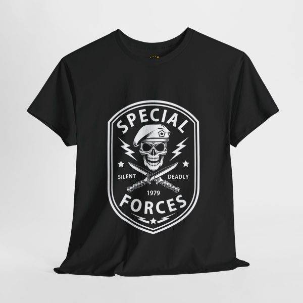 SPECIAL FORCES SILENT DEADLY 1979 Black Color T-Shirt For Unisex Heavy Cotton Tee