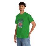 Bulldog Green Color T-Shirt For Unisex Heavy Cotton Tee
