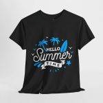 Hello Summer Time Unisex Heavy Cotton Tee - Beach Vibes Shirt