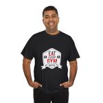 Eat Sleep Gym Repeat Unisex Heavy Cotton Tee - Motivational Workout Shirt