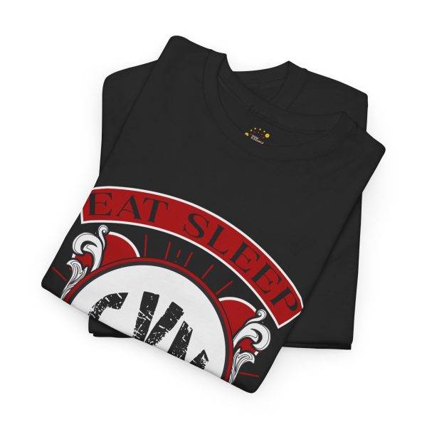 Eat Sleep Gym Repeat Unisex Heavy Cotton Tee - Perfect for Fitness Enthusiasts