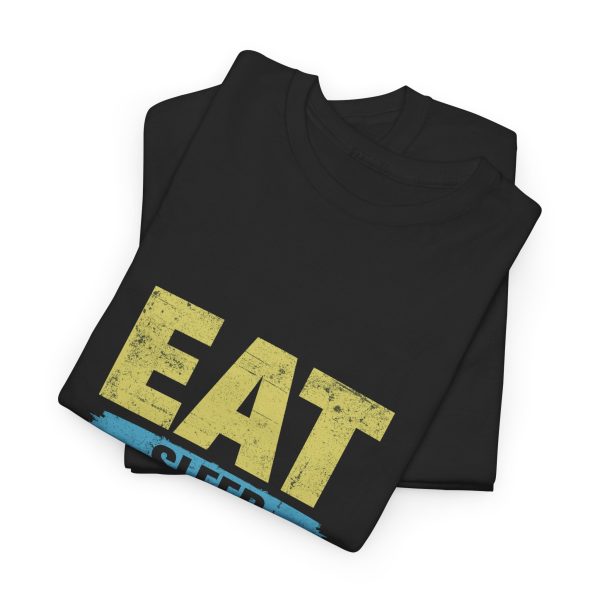 Motivational Gym Tee - Eat Sleep Gym Repeat Unisex Heavy Cotton Shirt